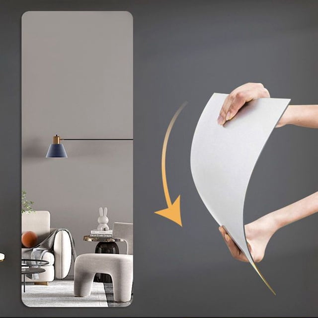 WIFKLSIIPG Acrylic Self Full Body Wall Mounted Non Perforated Soft DIY Floor Standing Dressing for Home Use