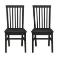 thumbnail image 3 of Linon Erwin Set of Two High Slat Back Side Dining Chairs in Black Rubberwood, 3 of 14