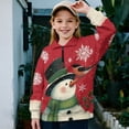 thumbnail image 2 of Uorisanigo Girls' 1/4 Zipper Sweatshirts Oversized Sweatshirts Fall Fashion Long Sleeve Pullover Top Robin Snowman Snowflakes Quarter Zip Hoodies Jackets Outerwear Size 5-6, 2 of 7