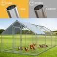 thumbnail image 4 of Dextrus Large Metal Chicken Run Coop, 20ft Walk in Poultry Cage Chicken Runs with Waterproof and Anti-Ultraviolet Cover for Outdoor Backyard Farm,Silver, 4 of 5