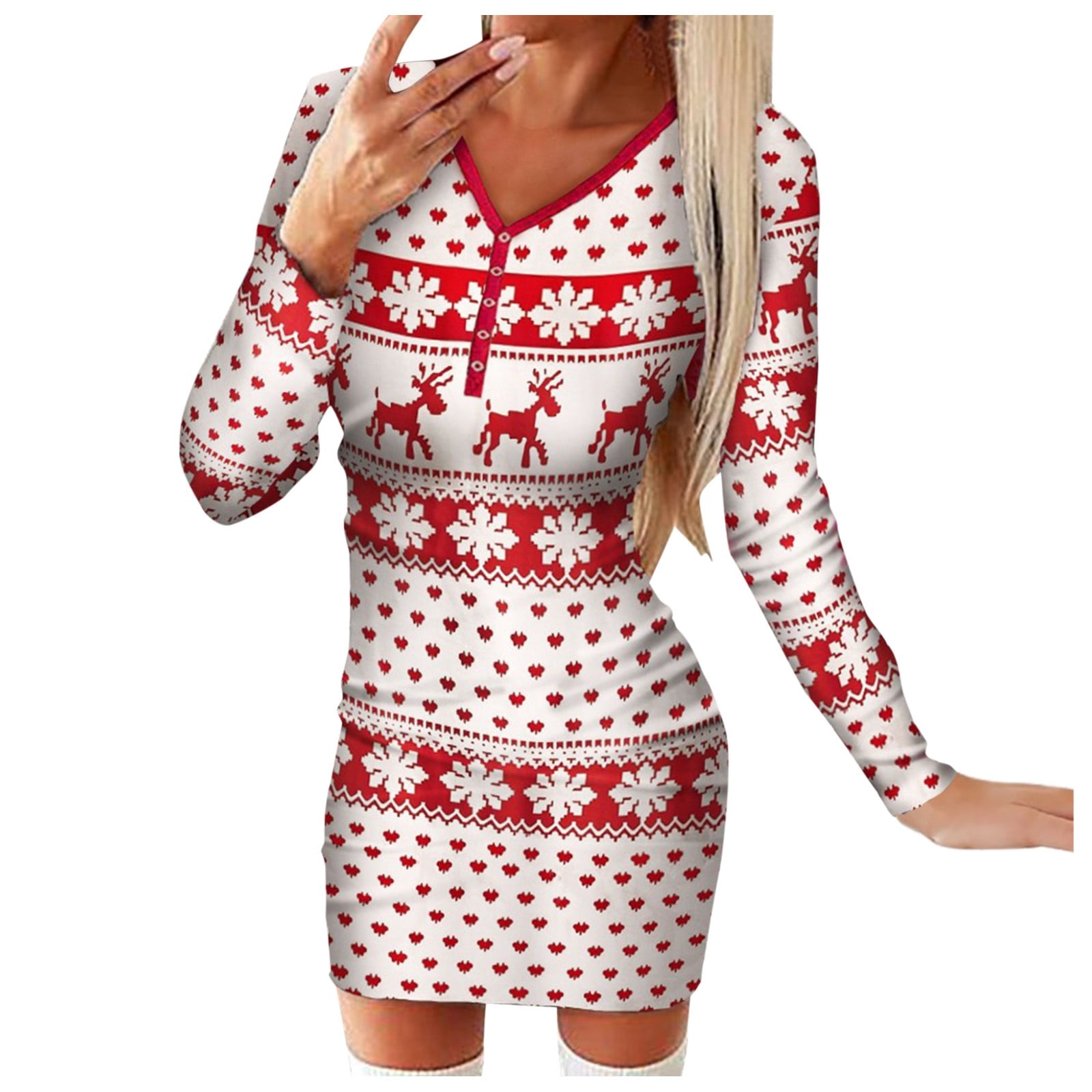 short red christmas dress