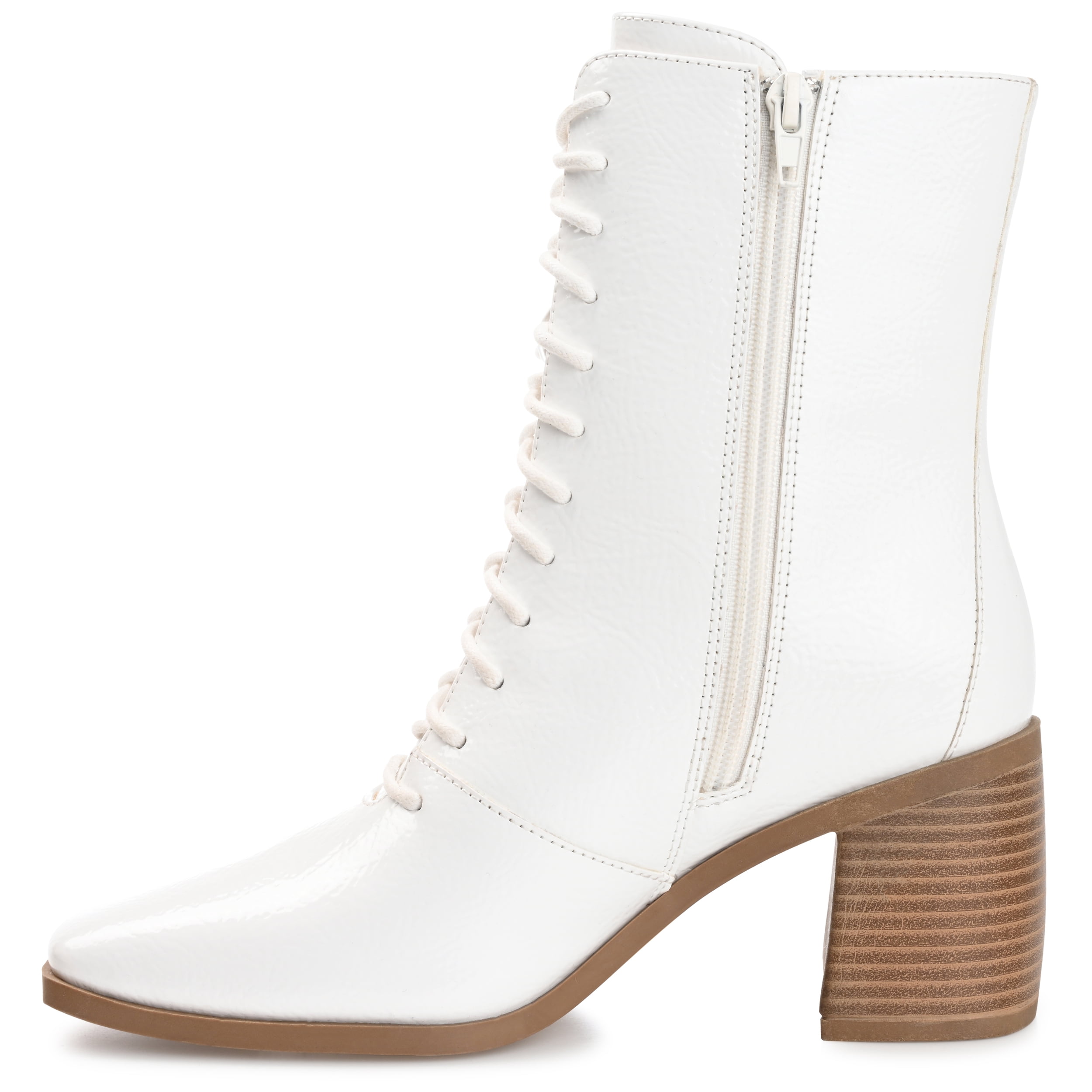 Journee Womens Covva Inside Zip Stacked Heel Booties, Widths Available