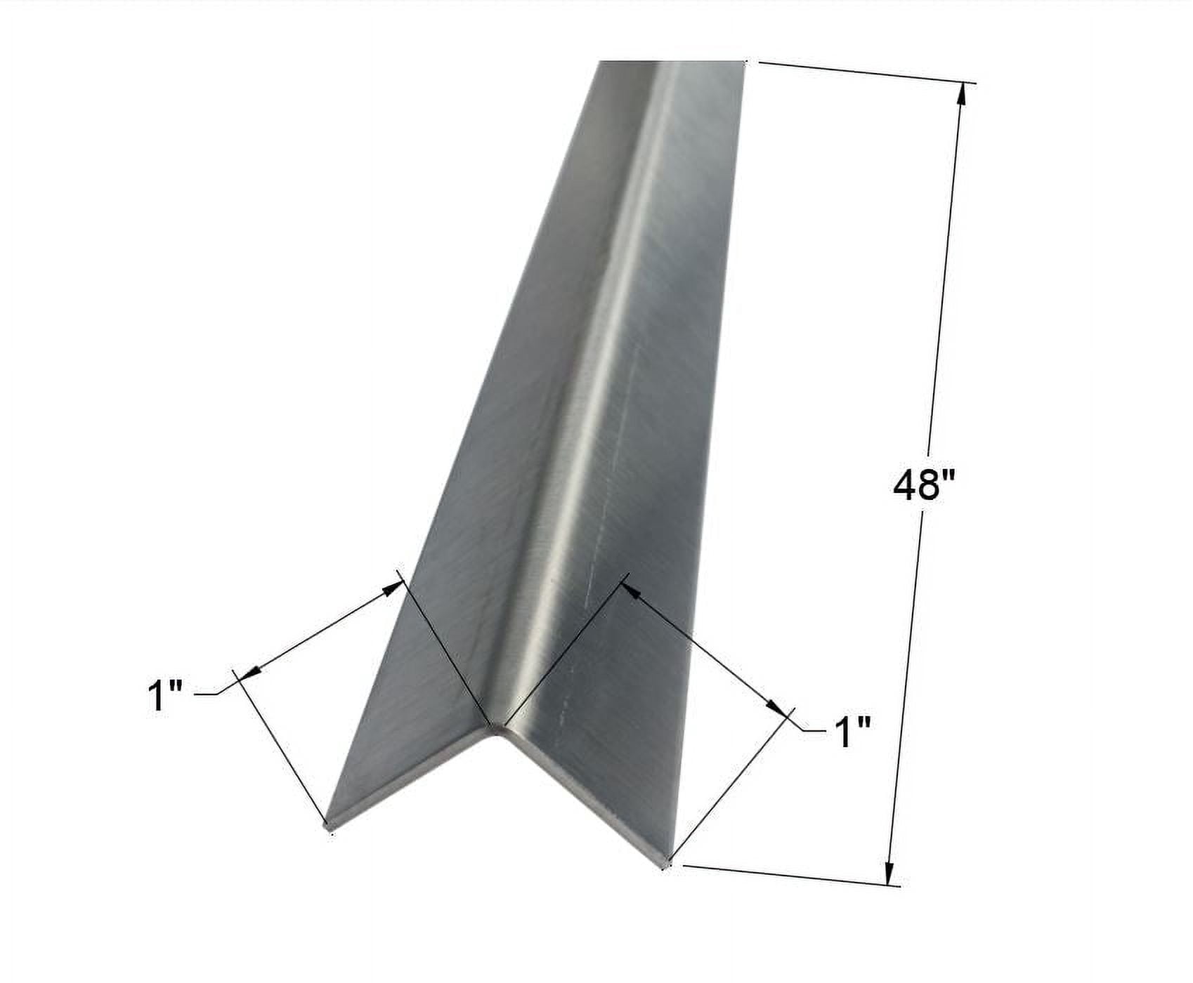Brushed 304 Stainless Steel Corner Guards, 16ga, 48in Long