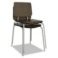 thumbnail image 2 of Linea Italia Trento Line Sienna Stacking Wood Chair, Mocha, Stacks 6 High, 2/Carton, 2 of 4