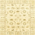 thumbnail image 1 of Ahgly Company Indoor Square Abstract Chrome Gold Yellow Oriental Area Rugs, 8' Square, 1 of 6