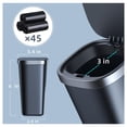 thumbnail image 2 of Cubo de basura para coche xuenair Mini con tapa, portavasos, 800 ml, color negro, 2 of 8