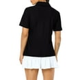 thumbnail image 6 of WomensShirts Short Sleeve Zipper Athletic Golf Shirts Moisture Wicking Sport Tops, 6 of 7