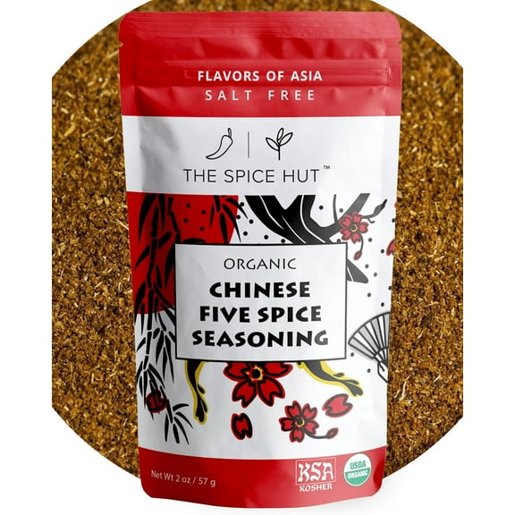 The Spice Hut - Chinese Five Spice Organic Seasoning, Salt-Free, 2 oz Pouch