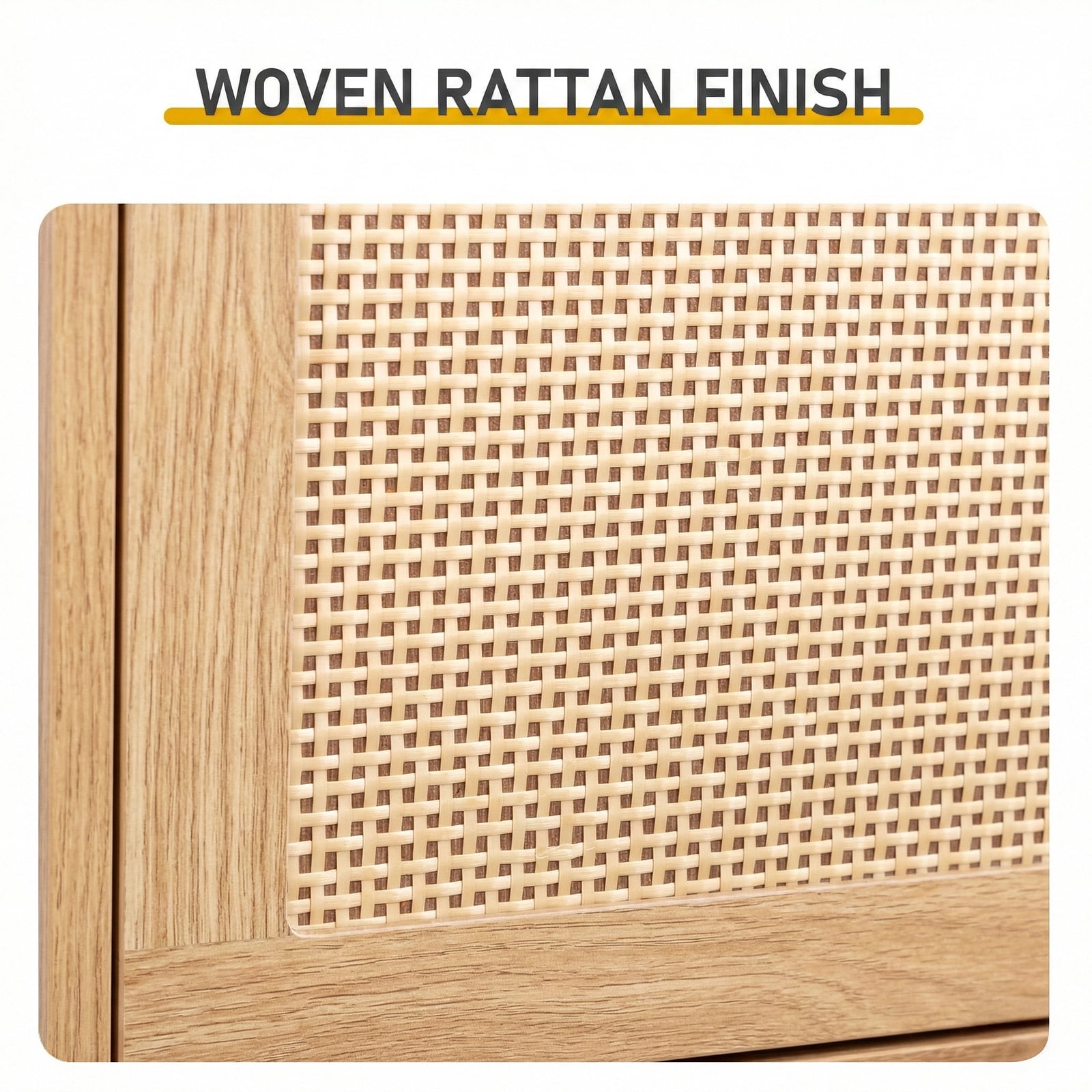 3-Tier Shoe Cabinet, 54*24*135cm, Natural Wood