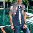 thumbnail image 6 of Lsque Cloud Wolf Pattern Mens Polo Golf Shirts Funny Graphics Shorts Sleeve Button Shirts Baseball T-shirt-X-Large, 6 of 7