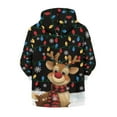 thumbnail image 2 of chaqlin Christmas Deer Hoodies for Boys Gilrs Size 6-7 Long Sleeve Hooded Sweatshirts Kids Full-Zip Hoodie Jacket Casual Outerwear with Pockets Xmas Clothes, 2 of 7