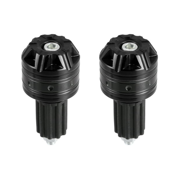 1 Par 18mm Manillar Extremo Tapas Enchufe Barra Extremo para Motocicleta Negro