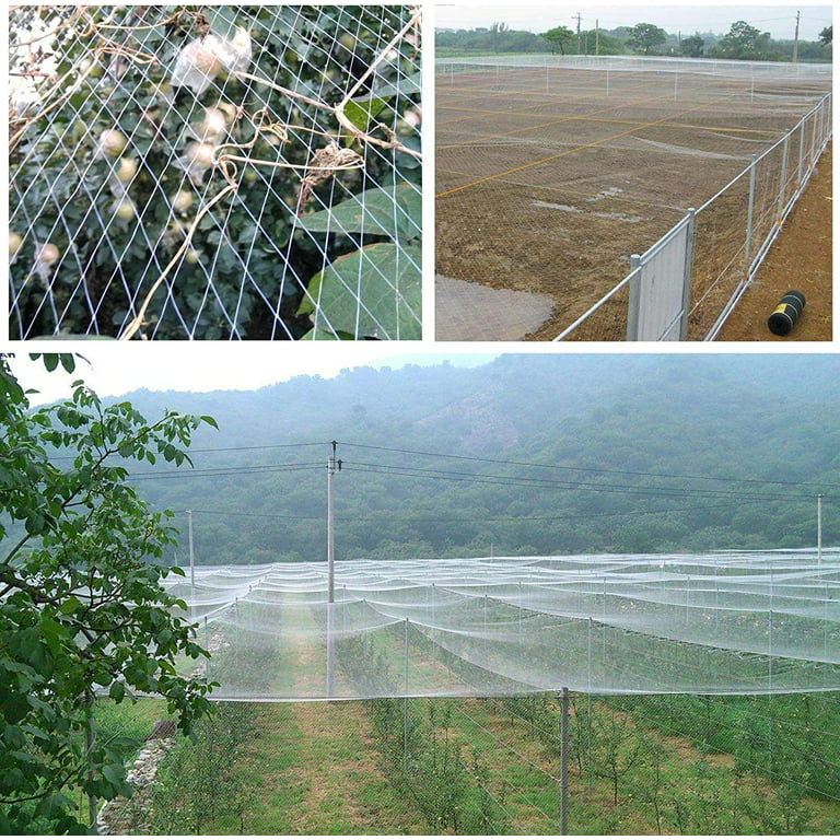 33 x 16 Ft Reusable Nylon Anti Bird Net Anti Bird Mesh Netting Anti Bird Protection Net for Garden Plant Fruit Crop Cage Protection Against Birds