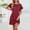 01 Red, variant on YueHuiYing Women's 2026 Summer Short Sleeve Dresses Casual Loose Fit Swing T-Shirt Dress V-Neck Sundress