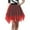 Red, variant on Ediodpoh Tutu Skirt Solid Color Carnival Tiered Mesh Skirt with Asymmetrical Hem for Festive Party Wear Ballet Skirt Blue One Size