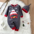 thumbnail image 2 of Fesfesfes Newborn Onesies Infant Bodysuits Kid Baby Xmas Rompers Boys Girls Clothes Jumpsuit+Hat Set Outfits, 2 of 9