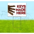 thumbnail image 1 of Keys Made Here (18" x 24") Yard Sign, Includes Metal Step Stake, 1 of 6
