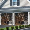 thumbnail image 3 of Forest Deer Garage Door Cover Banner 7 x 16 FT, Farmhouse Vintage River Elk Garage Door Curtains Backdrop with Grommets for Indoor Outdoor Wall Party Porch Yard Decorations Background, 3 of 9