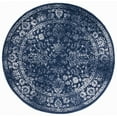 thumbnail image 2 of SAFAVIEH Adirondack Wyatt Traditional Distressed Area Rug, Navy/Ivory, 9' x 9' Round - Large - Transitional Modern Design, Navy & Ivory, Ideal for Living Room, Bedroom, Dining Space, 2 of 11