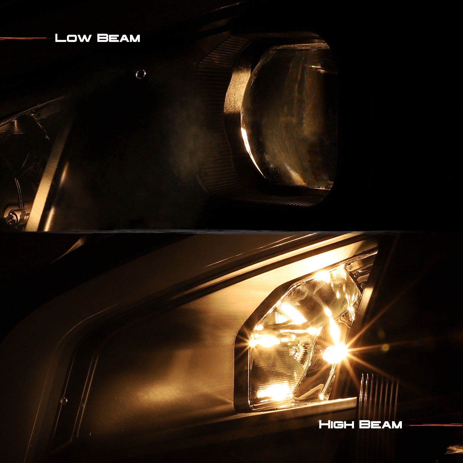 AKKON - Fits 2009 -2014 Nissan Maxima LED DRL Light Tube Projector Front Headlamps - Black Housing
