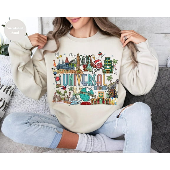 Velto Vintage Universal Studios Sweatshirt, Universal Studios Family Vacation 2025 Sweatshirt, Universal Studios Trip Shirt, Universal Sweatshirt, All Size S-3XL