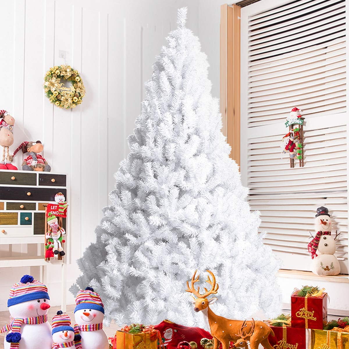 5ft/6Ft Artificial PVC Xmas Christmas Tree W/Stand Holiday Season Indoor Outdoor 