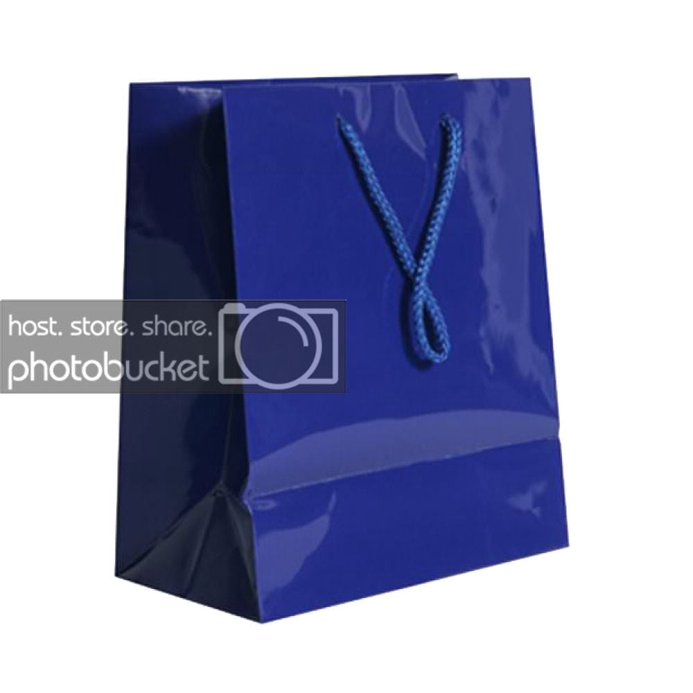 JAM Gift Bag Assortment, 2 Blue Bags & Fuchsia Pink Tissue Paper, 3/Pack