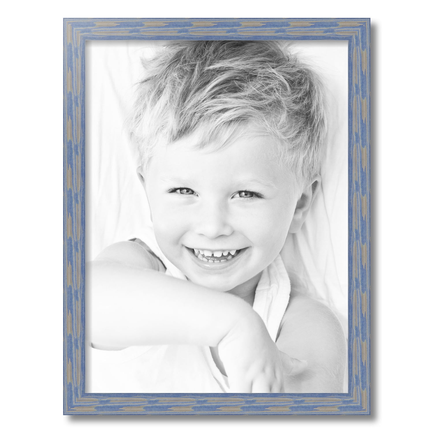 ArtToFrames 18x24 Inch Blue Picture Frame, This Blue Wood Poster Frame is Great for Your Art or Photos, Comes with 060 Plexi Glass (4377)
