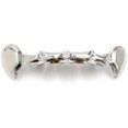 thumbnail image 2 of LAICAIW JINAO New Custom Fit Gold Plated Hip Hop Teeth Grillz Caps Fangs Top & Bottom Grill Set Vampire teeth, 2 of 5