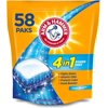 Arm & Hammer 4-in-1 Laundry Detergent Power Paks, 58 Count