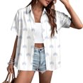 thumbnail image 7 of Yopmin Hawaiian Shirt Women Short Sleeve Fashion Vacation Shirts Tropical Button Down Clothes for Vacation Beach Travel, 7 of 7