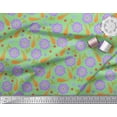 thumbnail image 2 of Soimoi Cotton Poplin Fabric Leaves & Floral Artistic Printed Fabric 1 Yard 42 Inch Wide, 2 of 3