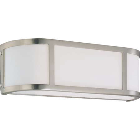 

Bathroom Vanity 2 Light With Brushed Nickel Finish Metal Medium Base 16 inch 200 Watts