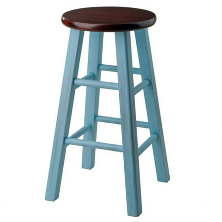 Ergode Ivy Counter Stool Rustic Light Blue & Walnut