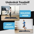 thumbnail image 4 of Exerpeutic Electric Walking Desk Exercise Treadmill, Black and Blue, 400 lb, 4 of 7