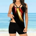 thumbnail image 2 of Tankini Swimsuits for Women Large Bikini Set Digital Print Suspender Beach Split Bathing Suits, 2 of 4