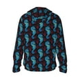 thumbnail image 2 of Picia Blue Seahorse Women's Men's UPF 50+ Sun Protection Hoodie Shirt Long Sleeve SPF Fishing Outdoor UV Hiking Lightweight Shirts-Large, 2 of 9
