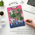 thumbnail image 3 of FORMRS Acrylic Clipboard with Low Profile Clip Standard A4 Letter Size, 12.5" x 9", White Vibrant Flowers, 3 of 8