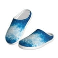 thumbnail image 2 of Disketp Blue Glitter Sparkles Women's Men's Slippers Plush Slip-On House Slipper for Winter Indoor Soft Cushion Non-slip Fluffy Slides Slippers-8, 2 of 7