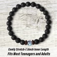 thumbnail image 6 of Valentine'S Day Natural Volcanic Rock Beaded Bracelet Gifts From Daughter Son Men Unique Present Cool Black Bracelet for Grandpa, 6 of 7