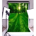 thumbnail image 1 of BSDHOME 5x7ft Photography Backdrop Low Setting Sun in Green Park Casting Long Shadows Forest Photo Background Backdrops, 1 of 4