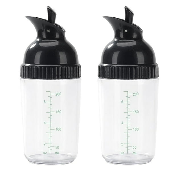 2X Dispensador de Aderezo para Ensaladas de FáCil Agarre, Recipiente una Prueba de Fugas, Botella, Mezclador de Salsas Universal con BáScula, Utensilio de Cocina A