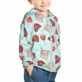 thumbnail image 2 of Kids Zip Up Hoodie for Boys Girls Toddler - Wine glass grape Print Lightweight Long Sleeve 4T Boys Girl Clothes, Sun Protection Windproof Jackets Hoodie Sweatshirt, 2 of 7