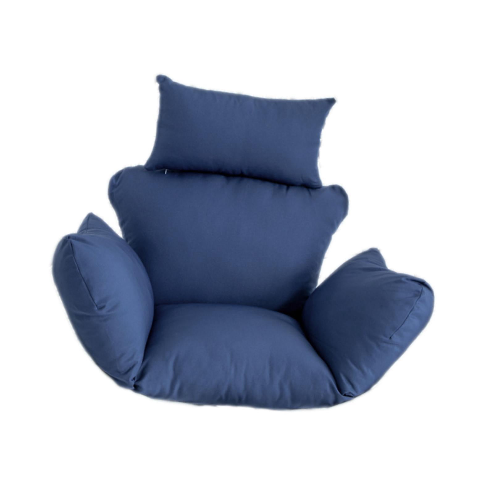 oshhni Egg Chair Cushion Hanging Seat Cushion for Family Balcony Outdoor Dark Blue