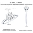 thumbnail image 5 of Rosec Jewels Lab Grown Diamond Engagement Ring 2 Carat - IGI Certified - E-VS1 Quality - Ready to Gift For Women, 10K White Gold, US 8.00, 5 of 9