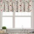 thumbnail image 3 of Ambesonne Christmas Valance & Curtain, Vintage Xmas, 55"x30", Petrol Blue Brown, 3 of 6