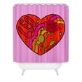 thumbnail image 2 of Society6 Doodle By Meg Leo Valentine Shower Curtain 71" x 74", 2 of 3