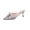 Purple, variant on Women Pointed Toe Kitten Heel Mule Slides, Lace Ruffle and Bow Decor PU Upper Slip On Dress Mule Sandals