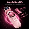 thumbnail image 5 of Saneen 4K Vlogging Camera 1.72" Touchscreen Pocket Digital Camera with 330° Rotation Lens Face Tracking for Youtube & Tiktok with Tripod (Pink), 5 of 12