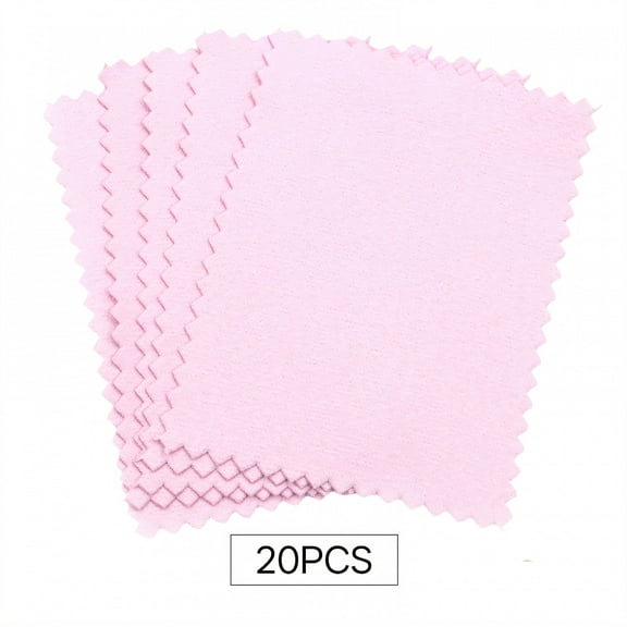 AUQ 20Pcs Silver Polishing Cloth,No Fiber Trace Jewelry Cleaning Cloth,Color Matched Cloth Jewelry Polishing Cloth,2